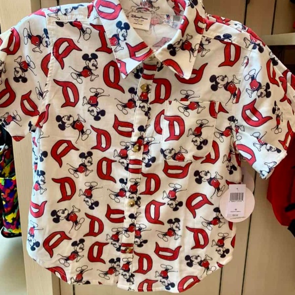 Disney Other - Mickey Mouse Youth Button-Up Shirt